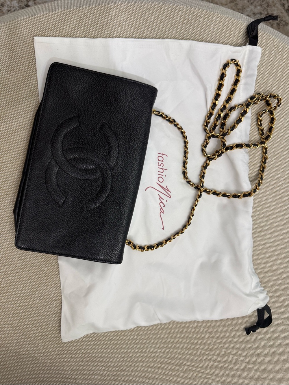 Chanel 1994 Caviar Timeless Wallet on Chain